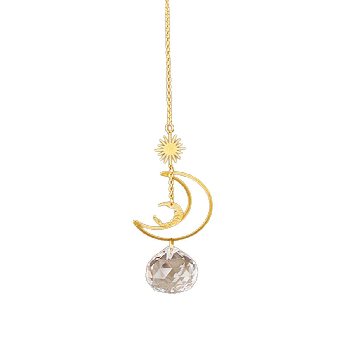 Metal wind chime pendant necklace