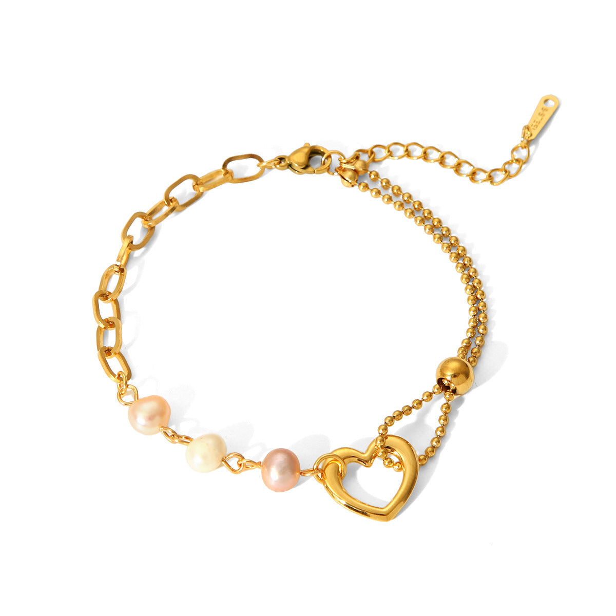 Love Pendant Stainless Steel Bracelet