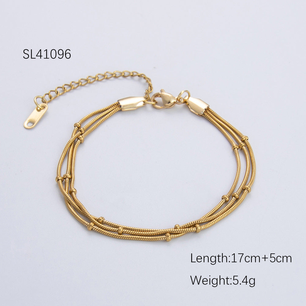 Titanium Steel Wave Bracelet for Women