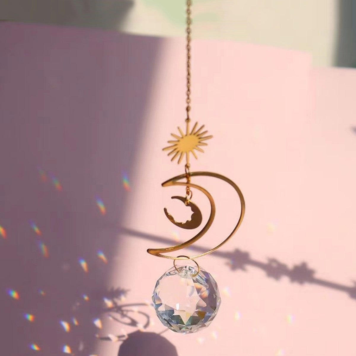 Metal wind chime pendant necklace
