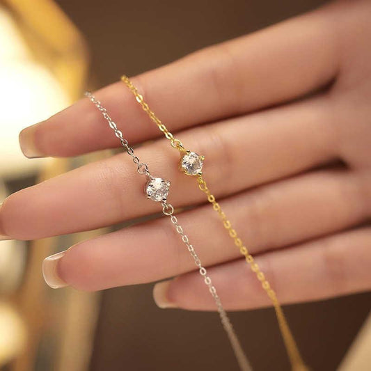 Sterling Silver Zircon Bracelet for Women