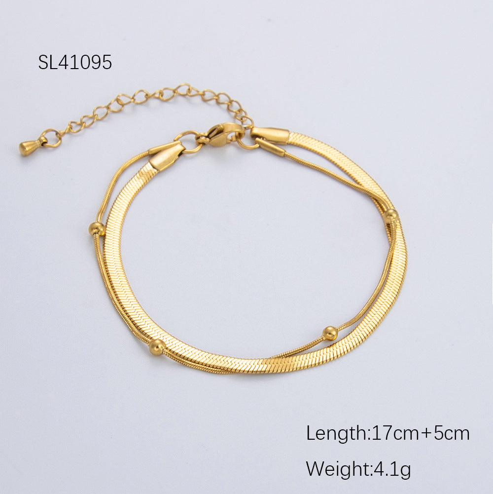 Titanium Steel Wave Bracelet for Women