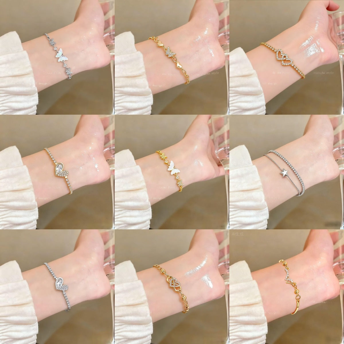 Butterfly Heart Bracelet for Women