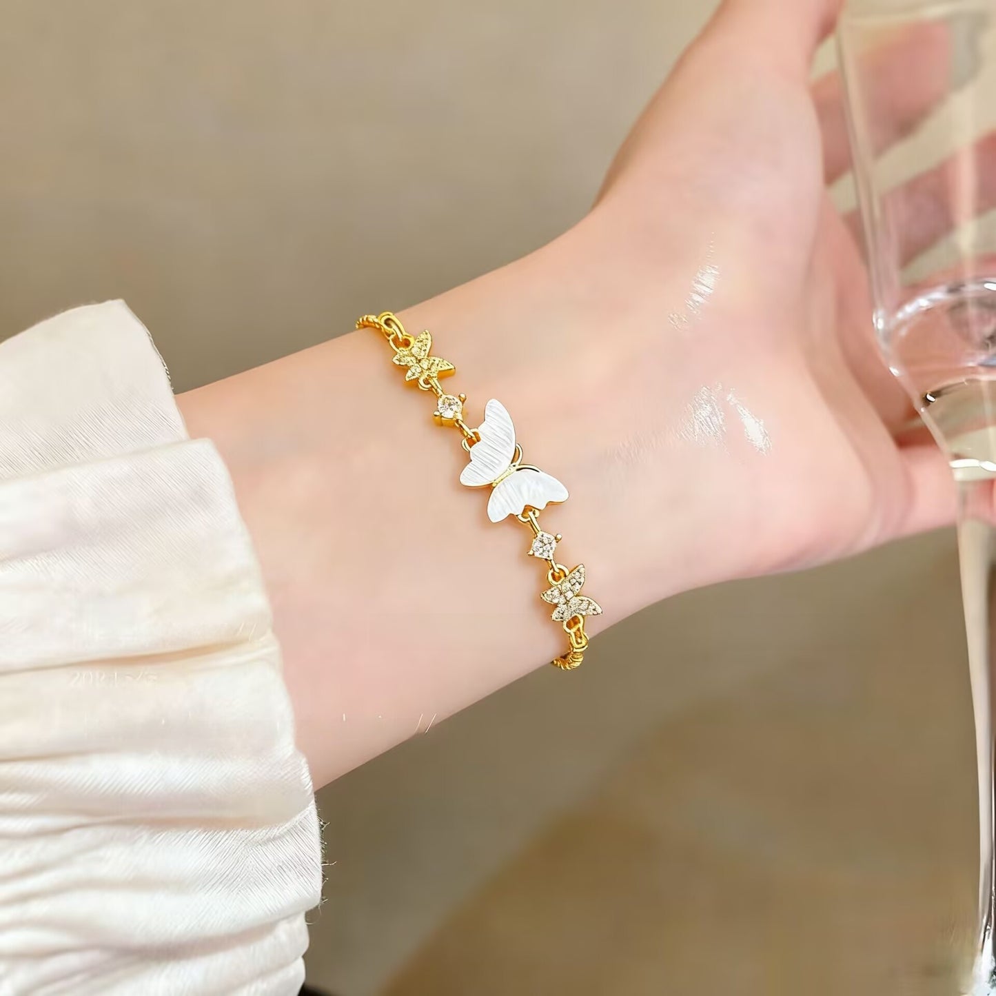 Butterfly Heart Bracelet for Women