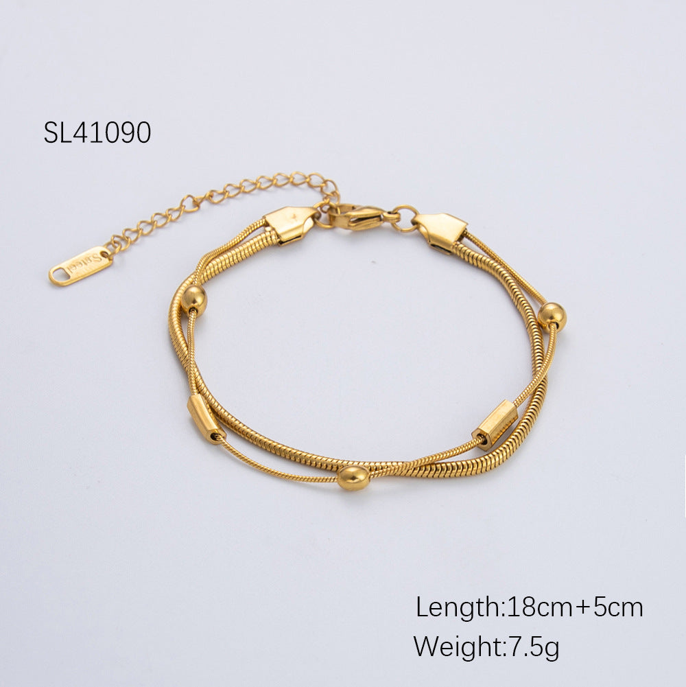 Titanium Steel Wave Bracelet for Women