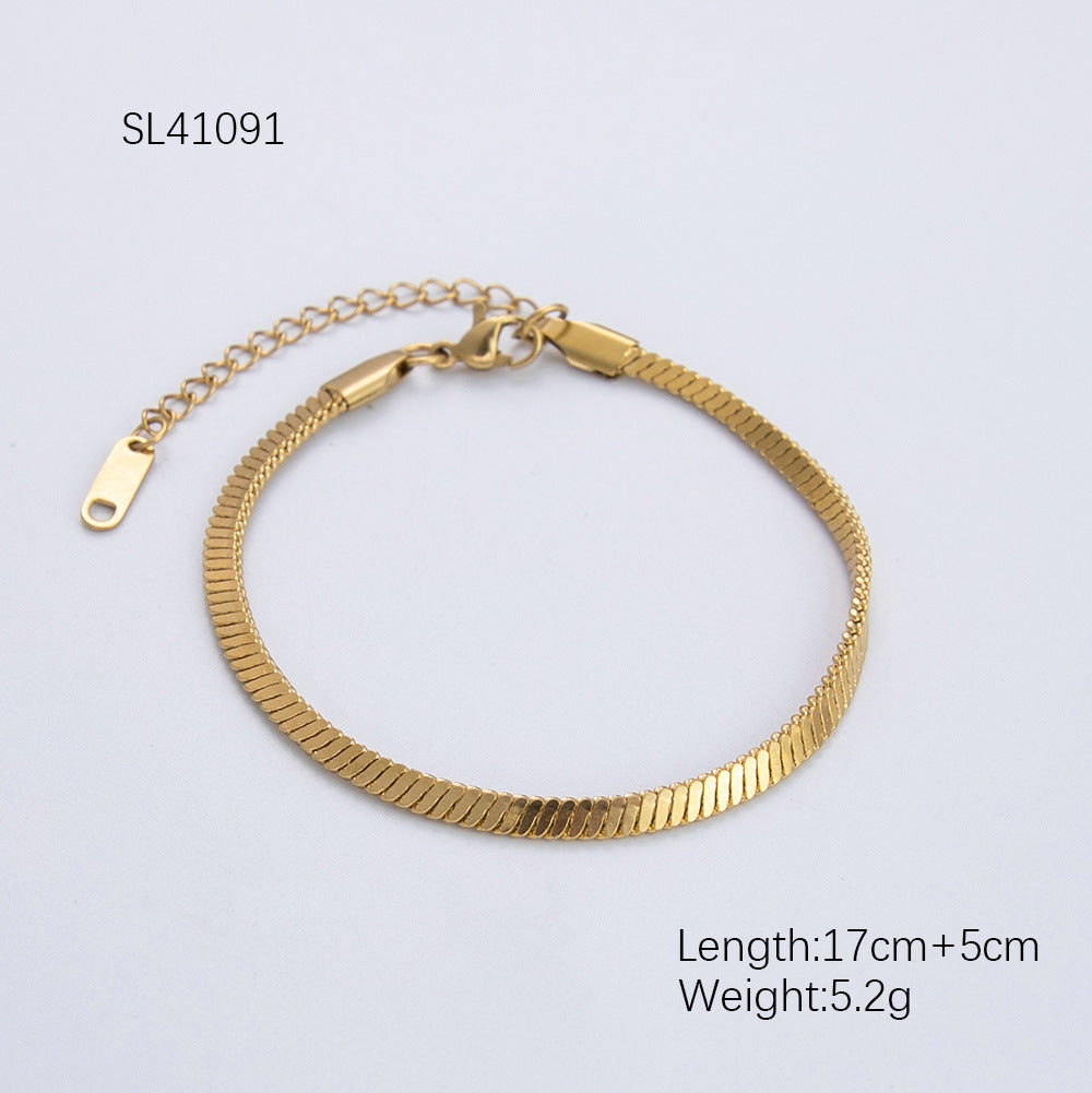 Titanium Steel Wave Bracelet for Women