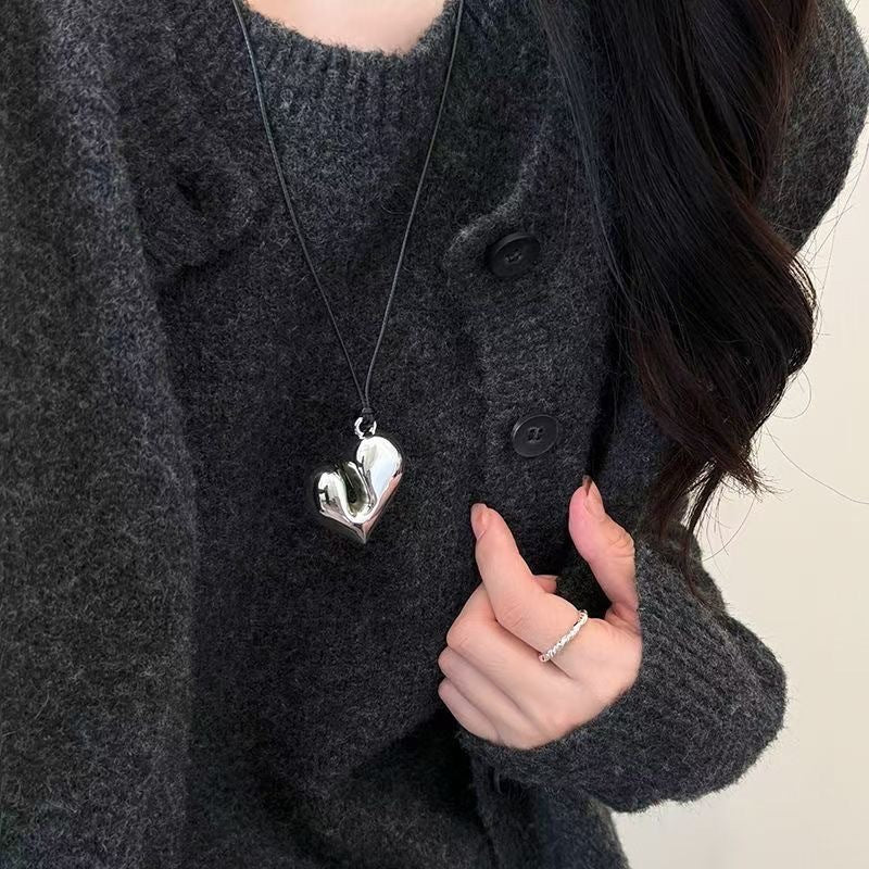 High-end black rope neckband pendant