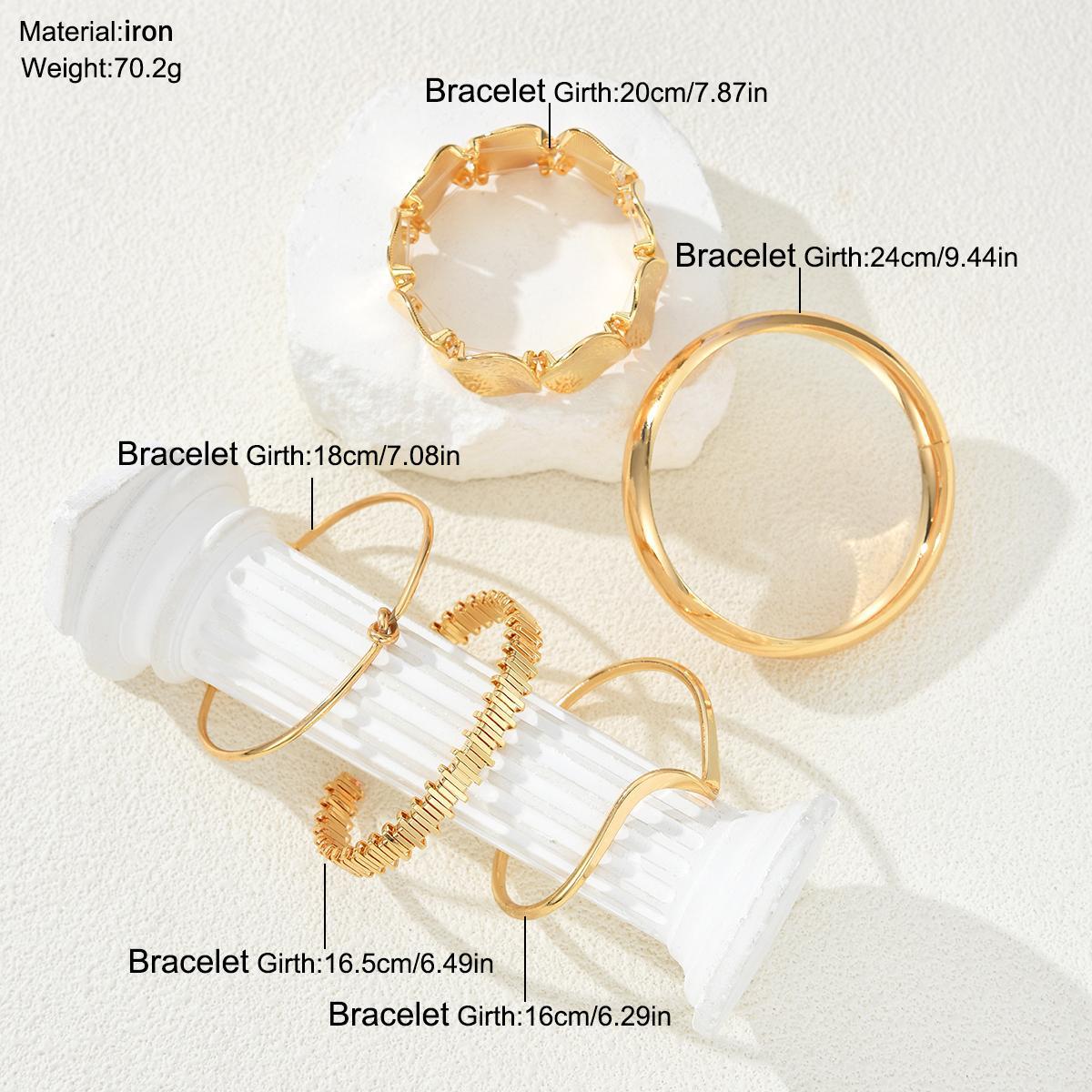 Layered Open Bracelets Set for Women