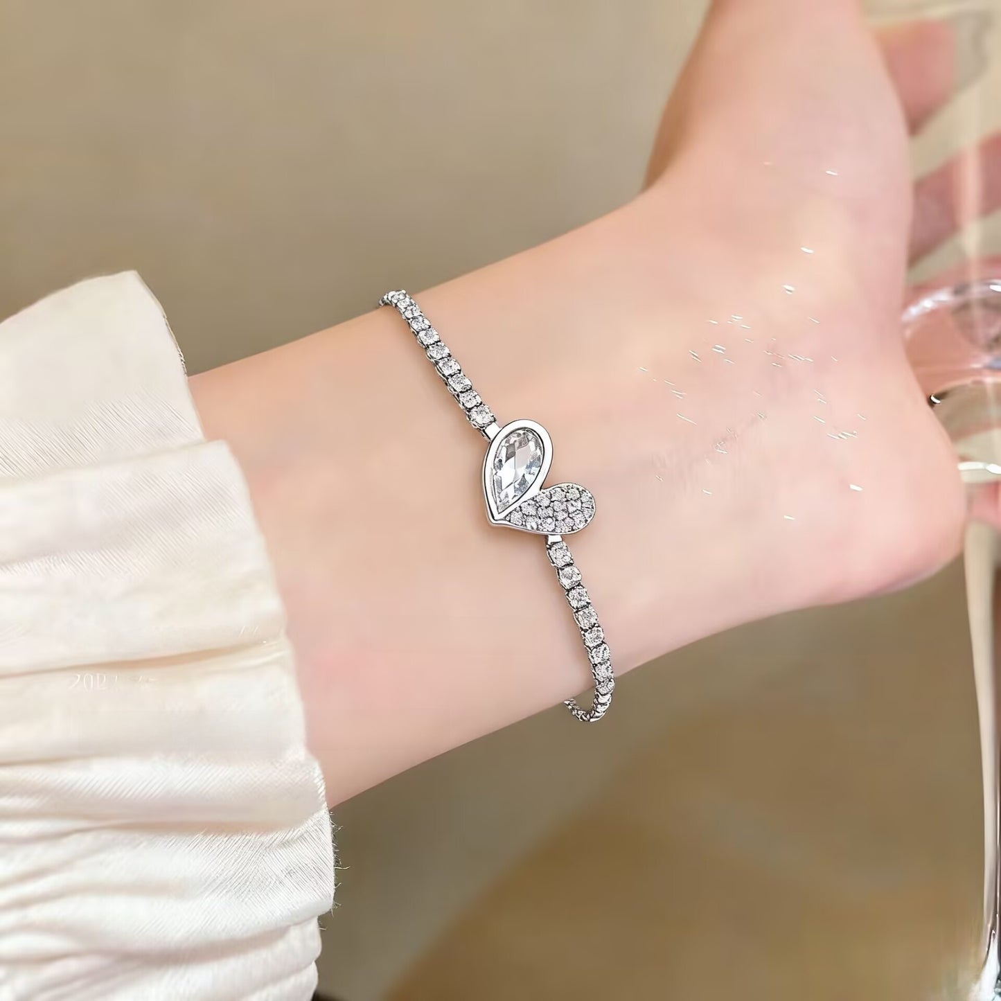 Butterfly Heart Bracelet for Women