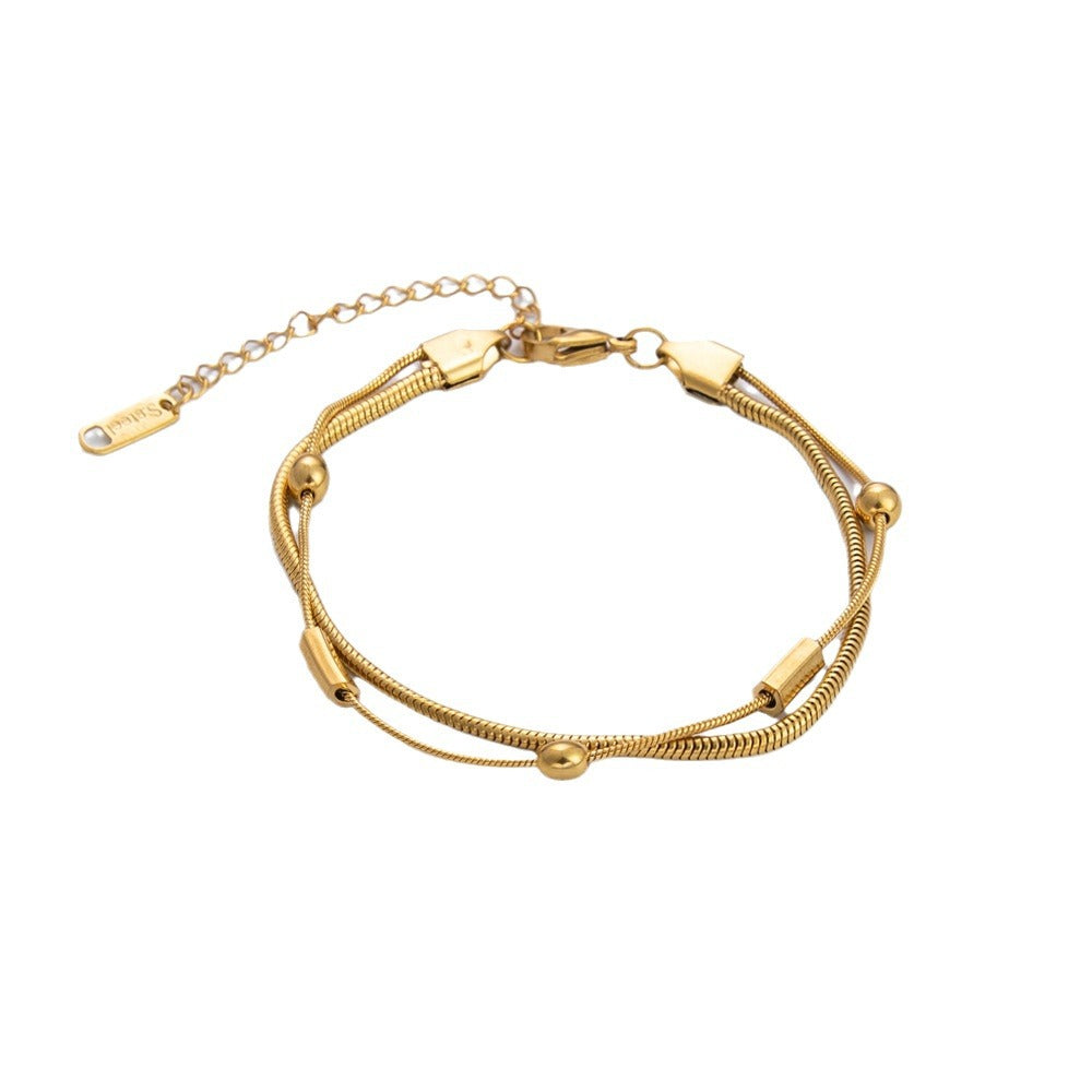 Titanium Steel Wave Bracelet for Women