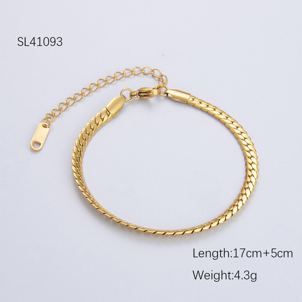 Titanium Steel Wave Bracelet for Women